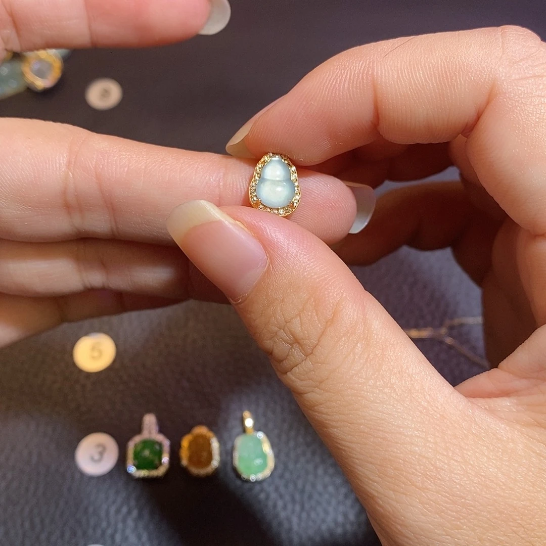 翡翠银S925镶嵌颈饰