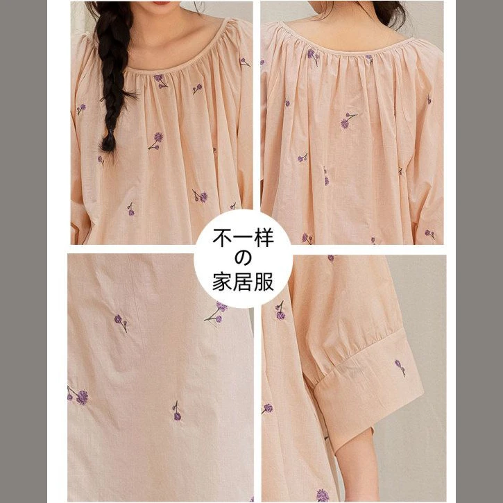 新中式睡衣中国风纯棉女春秋夏季家居服加大码韩版全棉可外穿套装