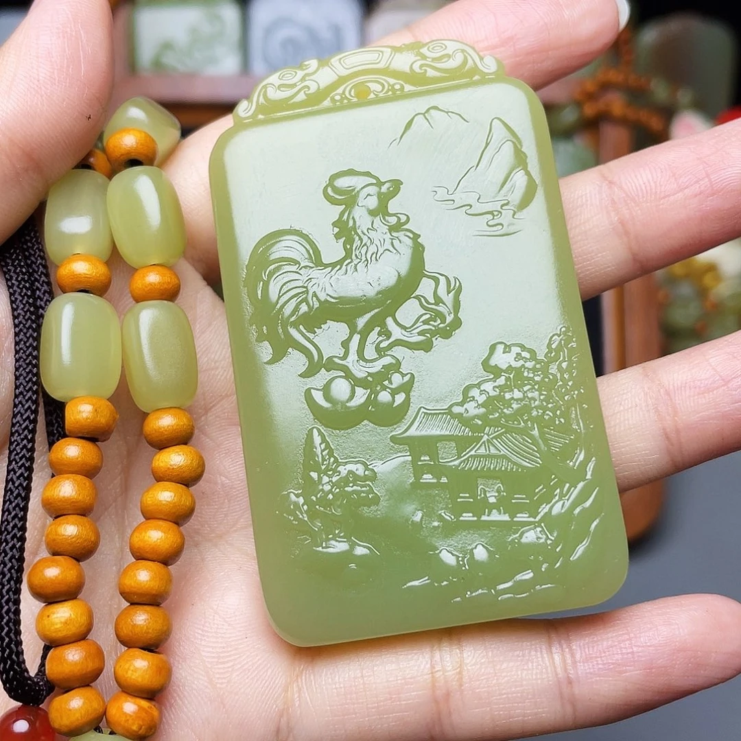 新疆昆仑山脉料生肖鸡