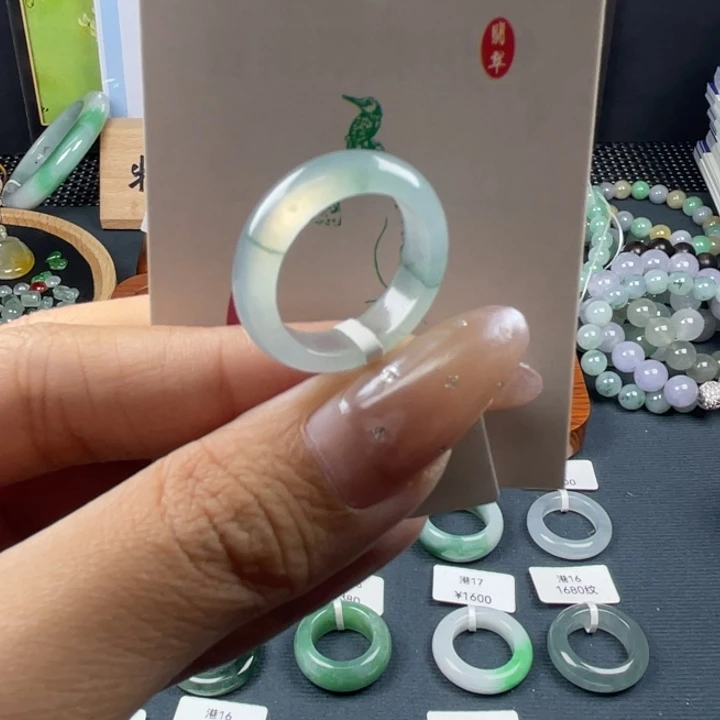 翡翠未镶嵌戒指天然