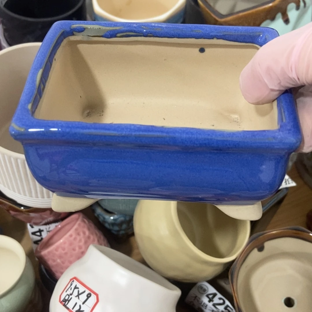 红陶高温陶瓷花盆瑕疵