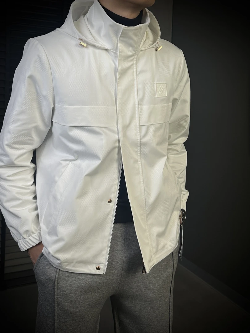 KING&GUCH秋季男士连帽外套简约百搭轻奢高端潮流修身外套25268