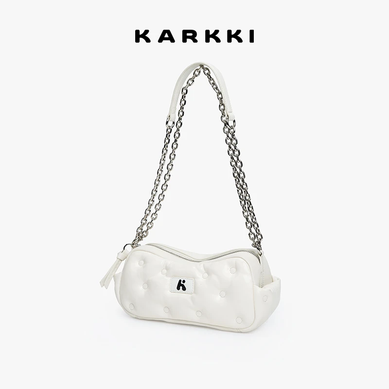 KARKKI个奇云朵相机包头层羊皮设计感单肩包链条包斜挎包女包