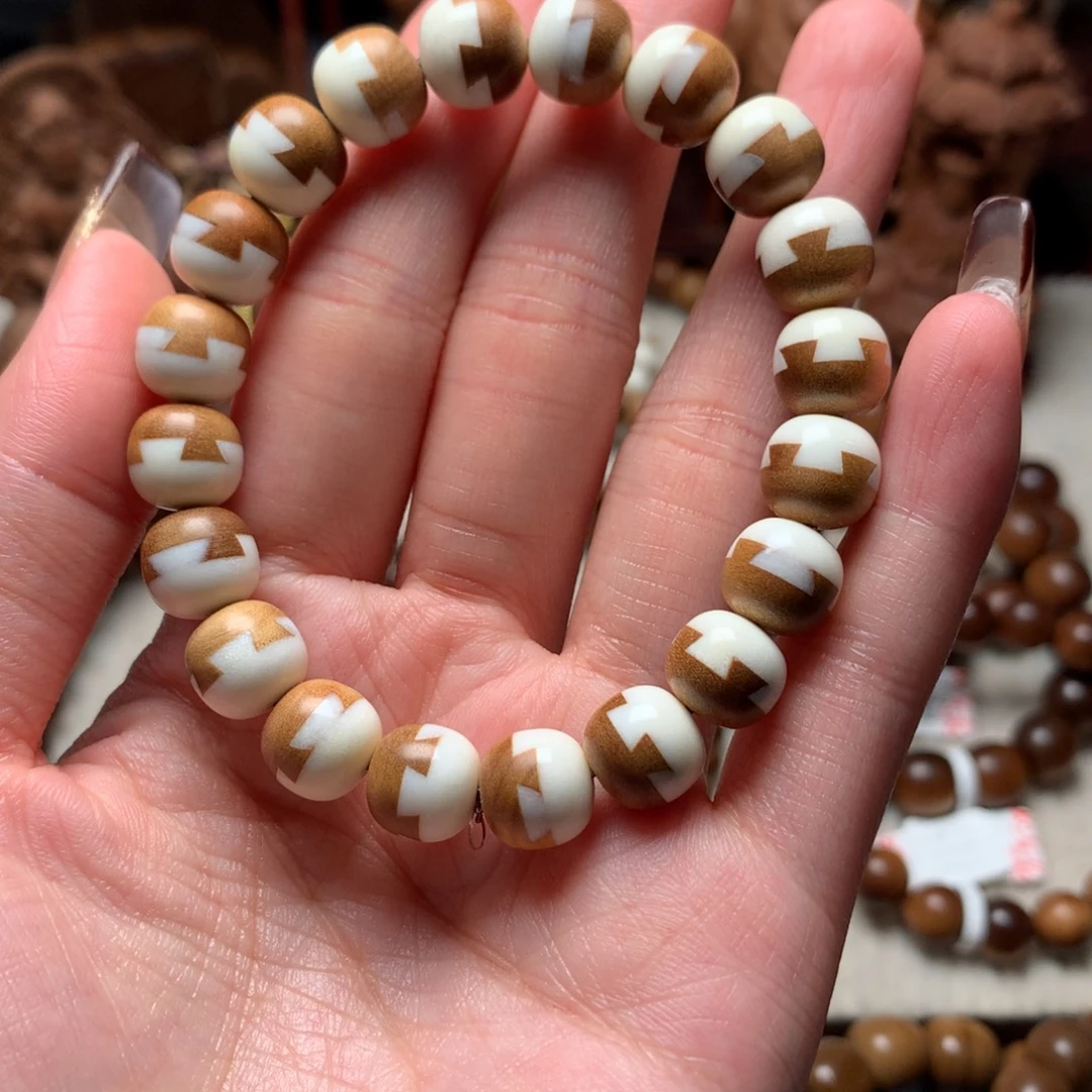 s***e手串/手链檀香木老山檀香9×10榫卯珠