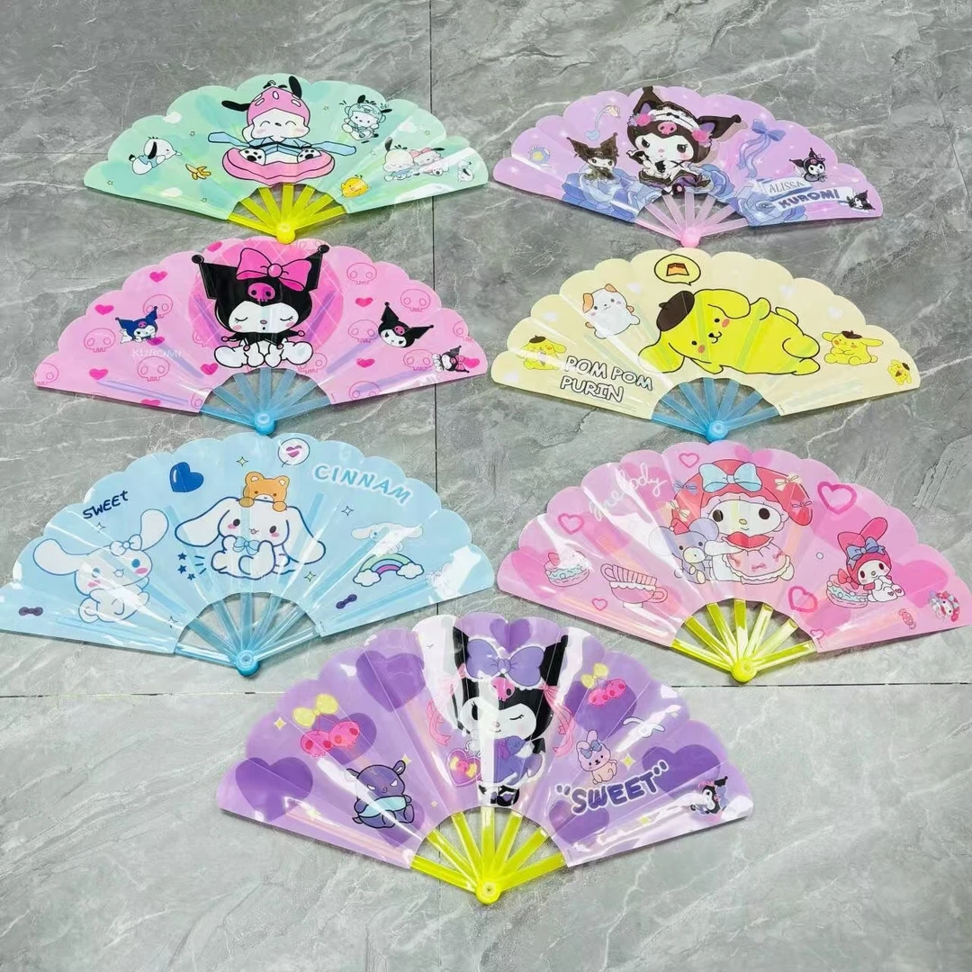 可爱夏季塑料卡通学生儿童随身便携小折扇PP卡哇伊清凉夏天折叠扇