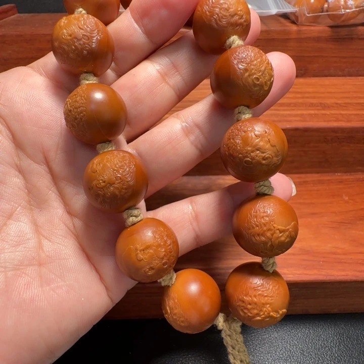 手串橄榄核光珠达摩