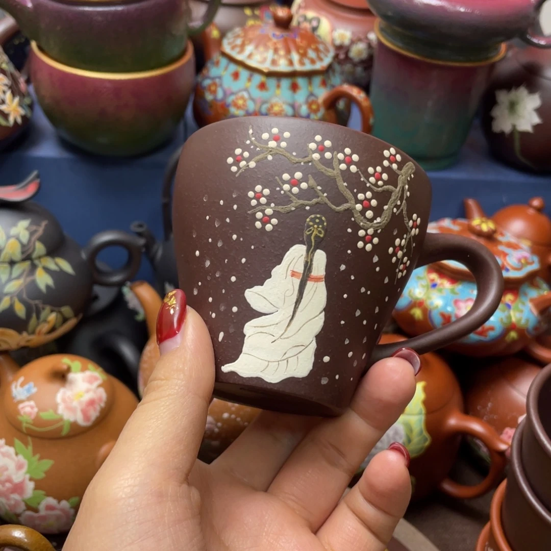 茶杯红泥紫砂主人杯180cc