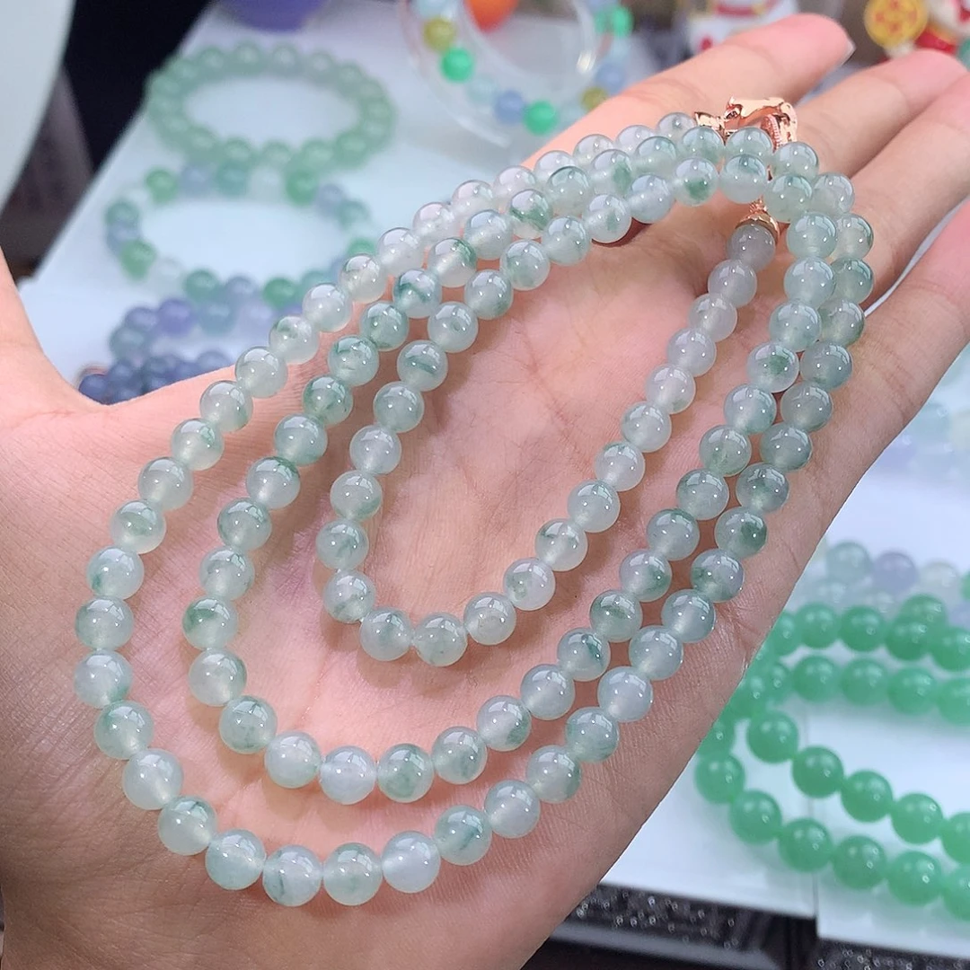 未镶嵌手链翡翠冰绿花项链