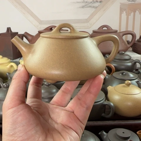 茶壶紫砂墨绿泥料200cc