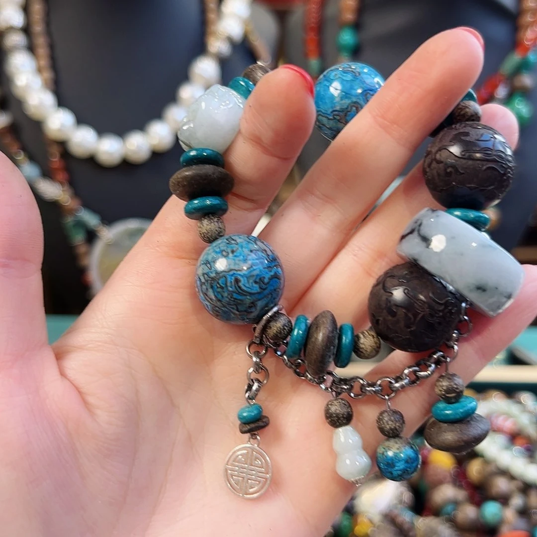 玛瑙/玉髓未镶嵌项链捣***冰