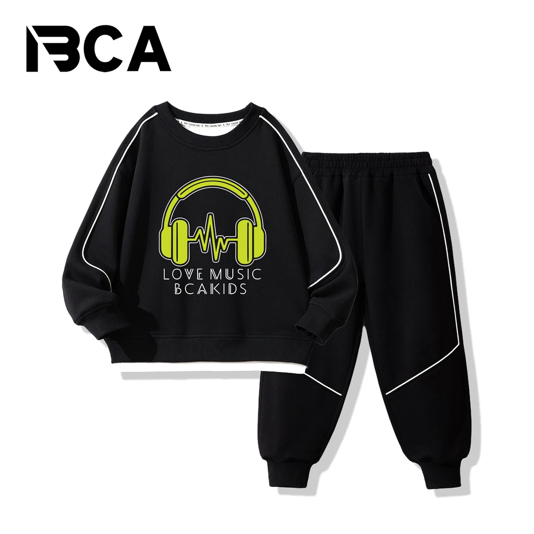 BCA【音乐王子】中大童男童潮酷秋套装（S-001+TU-53-54-55+GN-1）