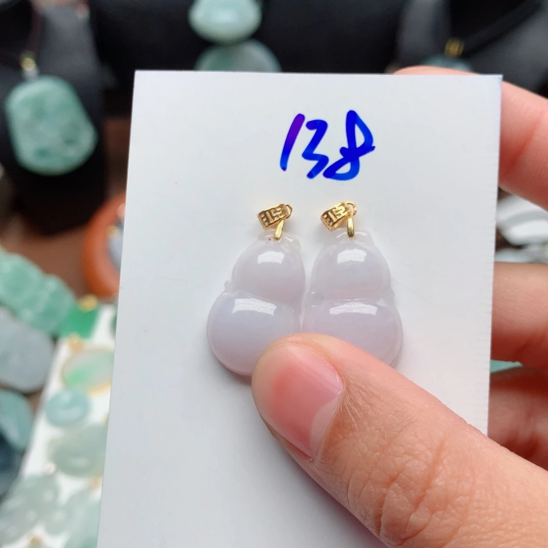 翡翠颈饰银S925镀金镶嵌吊坠