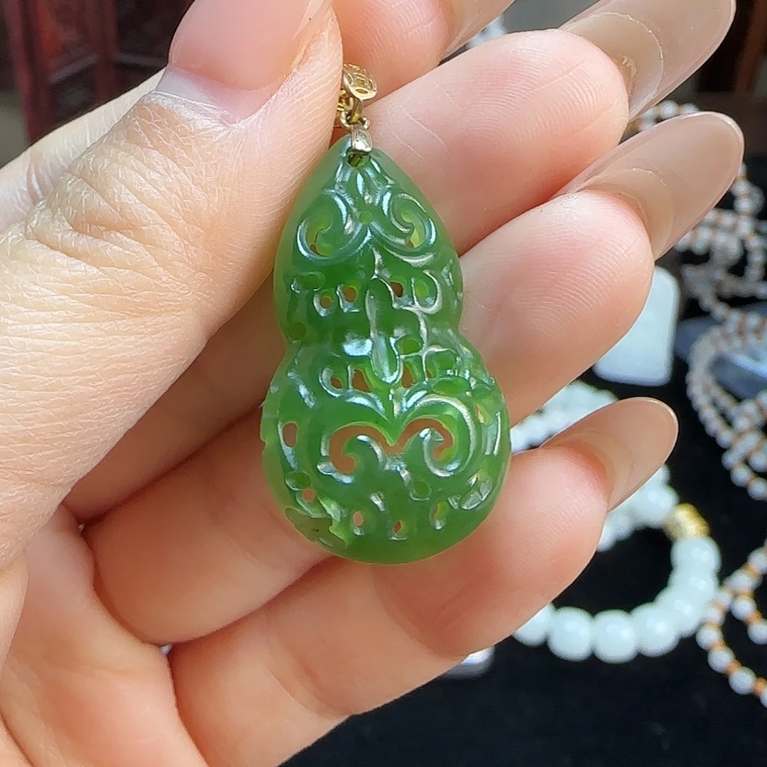 和田玉银S925镶嵌颈饰