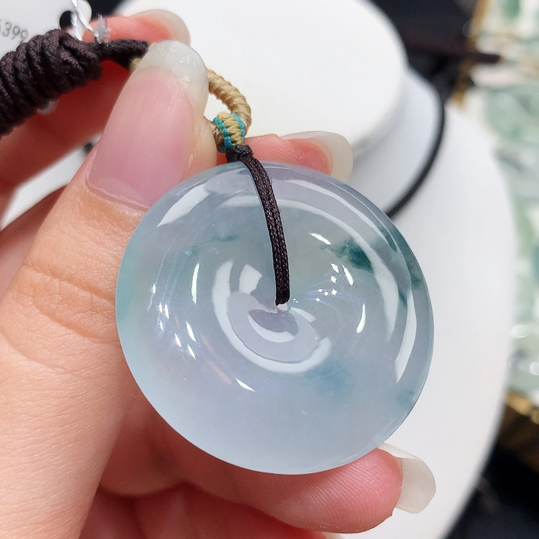 翡翠未镶嵌胸饰翡翠46，33.9/6