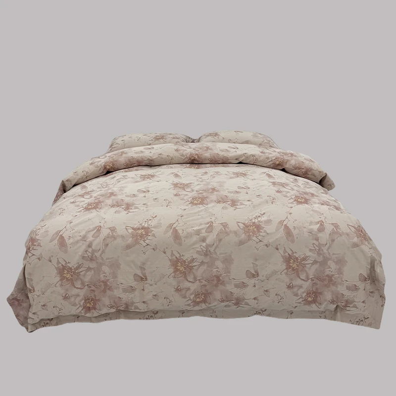 【嫣然花开】长绒棉色织大提花轻奢简约款四件套