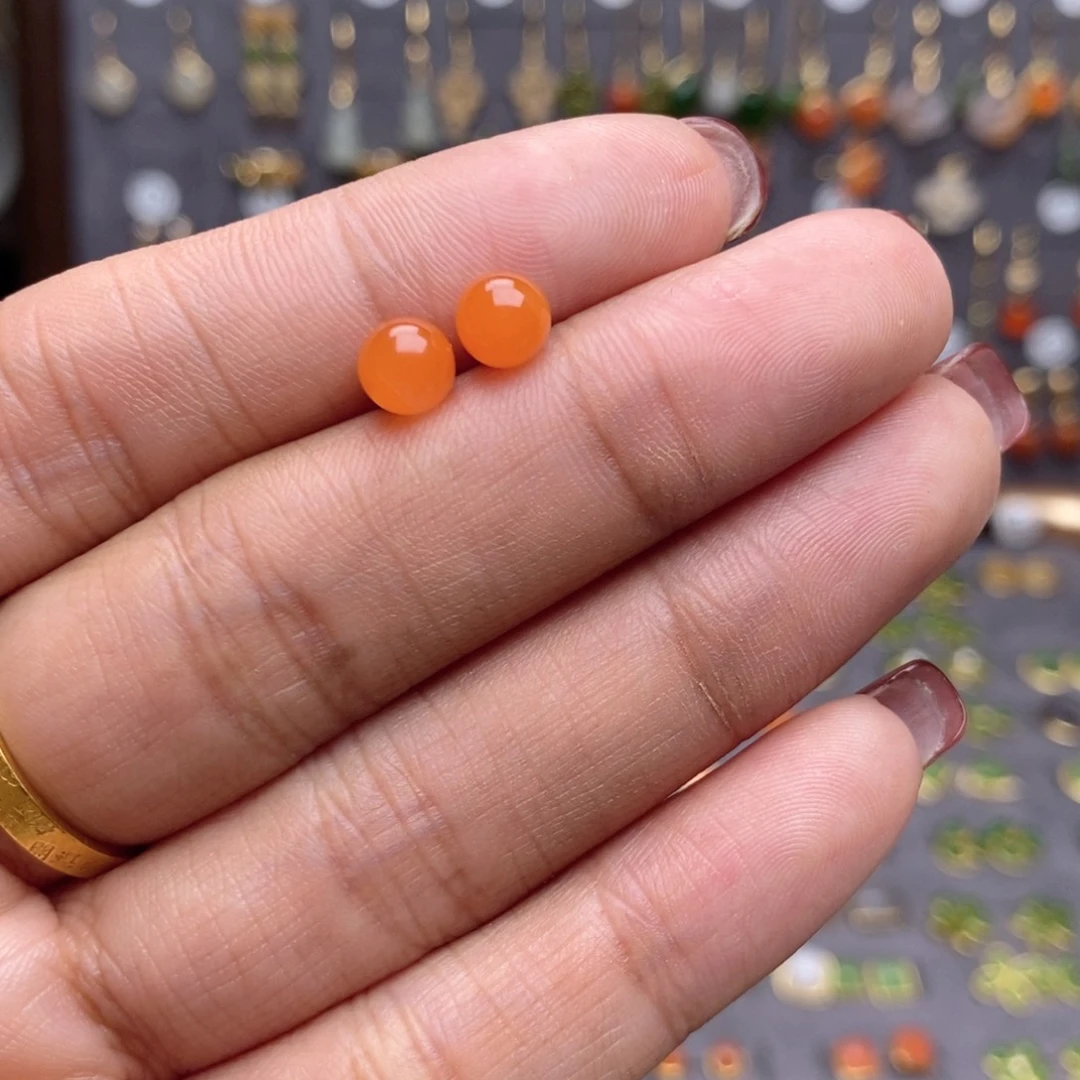 银S925镶嵌和田玉耳饰