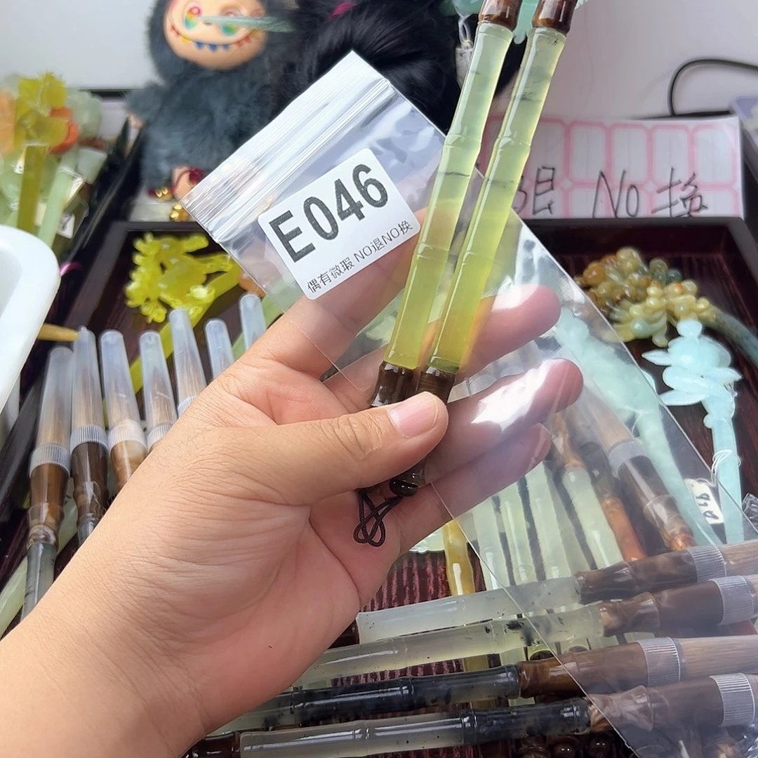 合金蛇纹石玉发饰?*宝