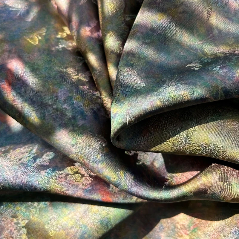 香云纱 莨纱花萝提花面料一经裁剪不支持退换