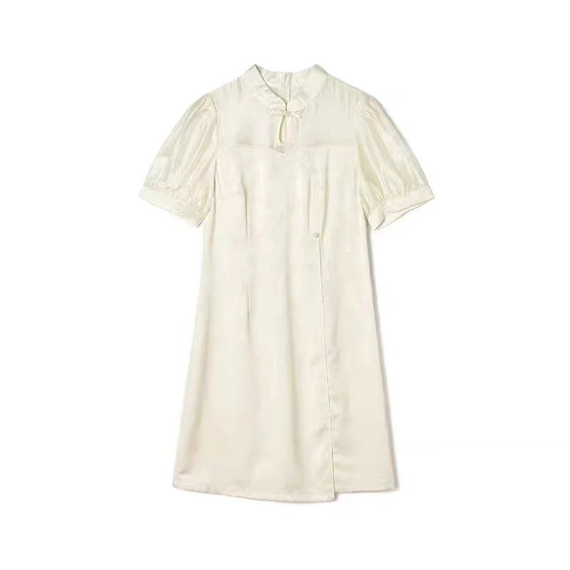 T1830显瘦气质白色时尚休闲女士夏季设计师连衣裙A1