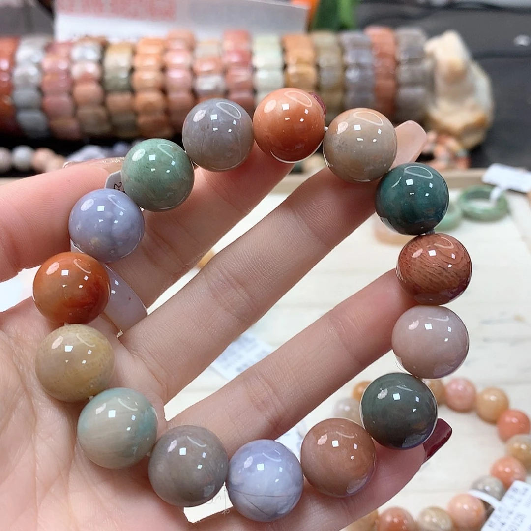 硅化珊瑚（珊瑚玉）手链未镶嵌花****时097