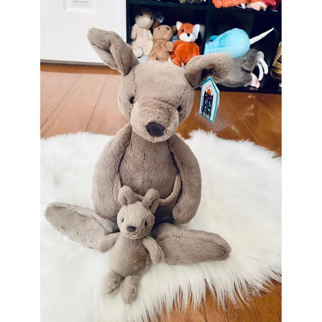 卡娜袋鼠娃娃安抚玩偶可爱毛绒柔软宝宝婴儿玩具公仔抱枕