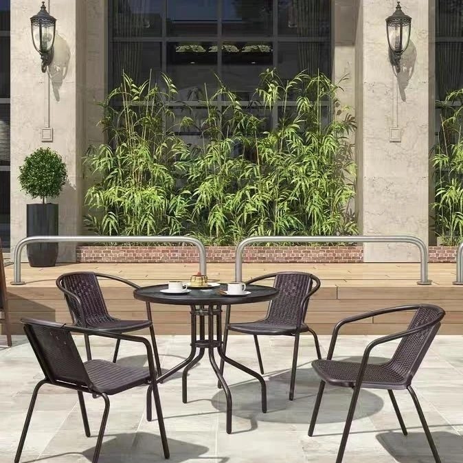 户外桌椅阳台露天椅简约客厅现代奶茶店铁艺室外庭院组合家用休闲