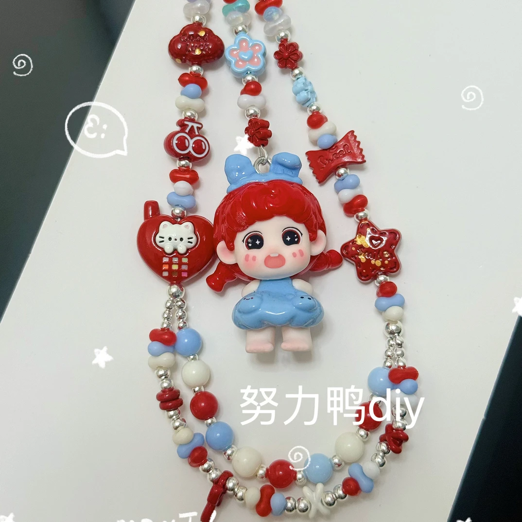 (补米专拍)创意手工diy手机链可爱个性卡通通用防丢