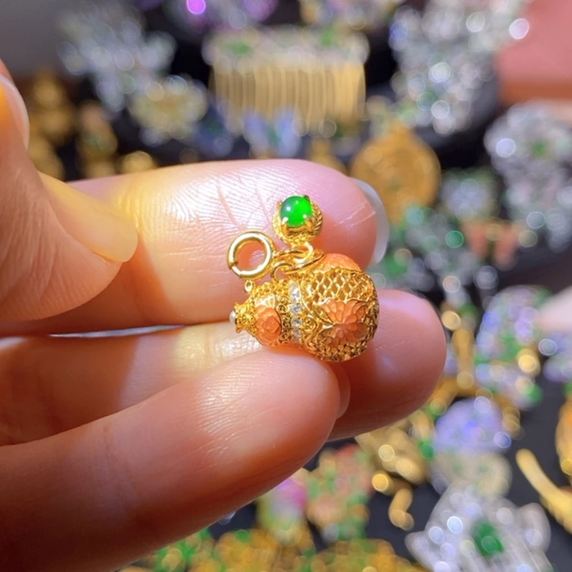 【闪购商品】银S925镶嵌挂件翡翠
