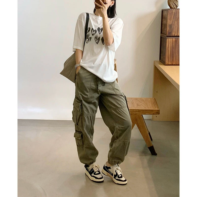 吕小布 | 春夏新款短袖T恤宽松慵懒风圆领上衣0311