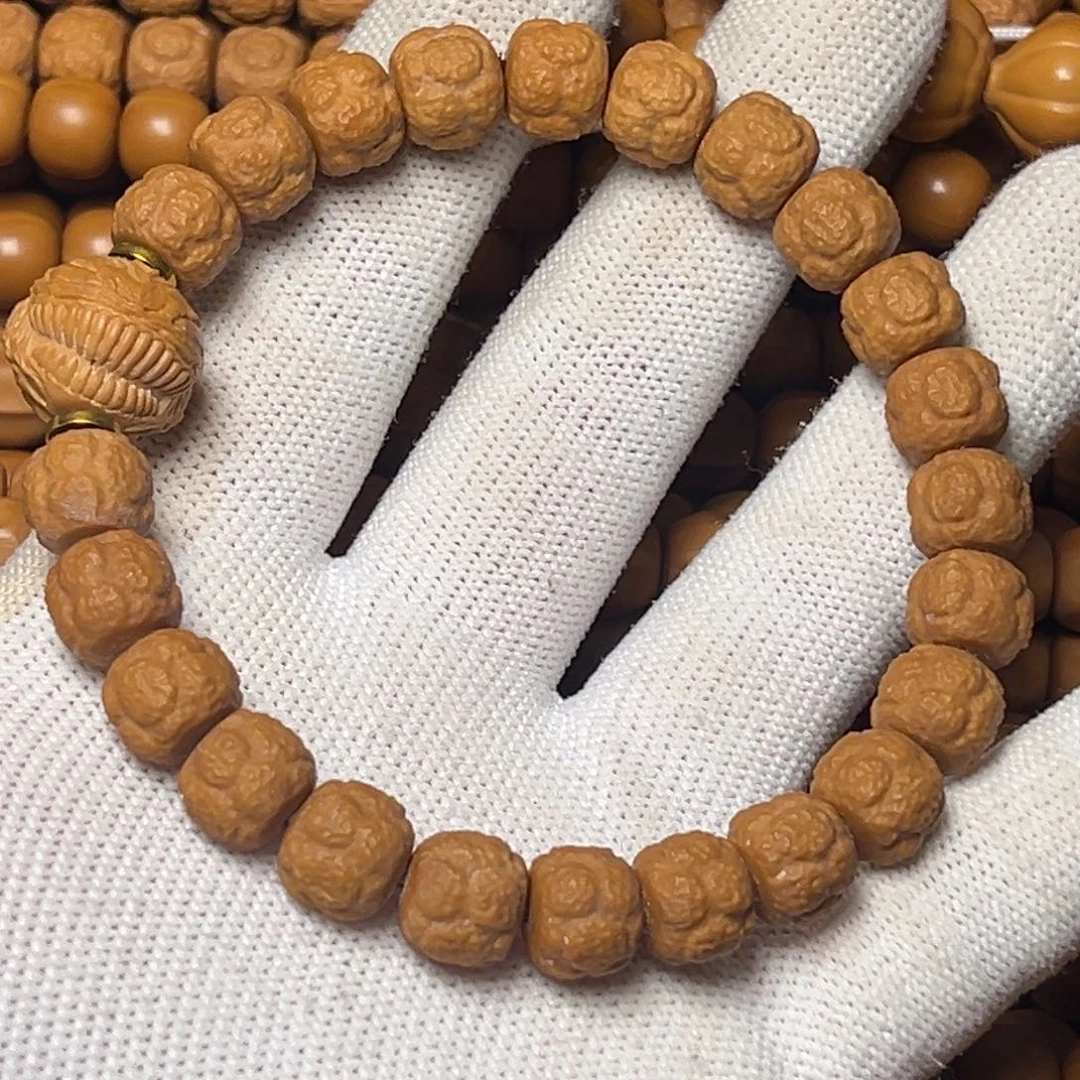 猴头核桃手串饕餮微瑕带单颗