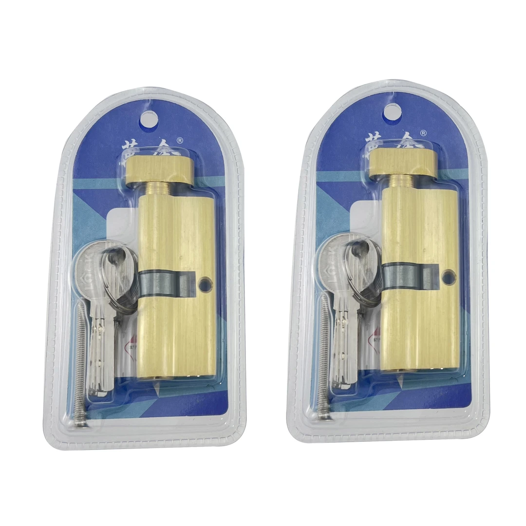 (拍一发十)小70单开室内门锁芯全铜钥匙吸塑电脑单开/双开锁芯