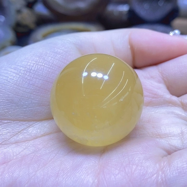 未镶嵌珠宝半成品水晶冰州黄球