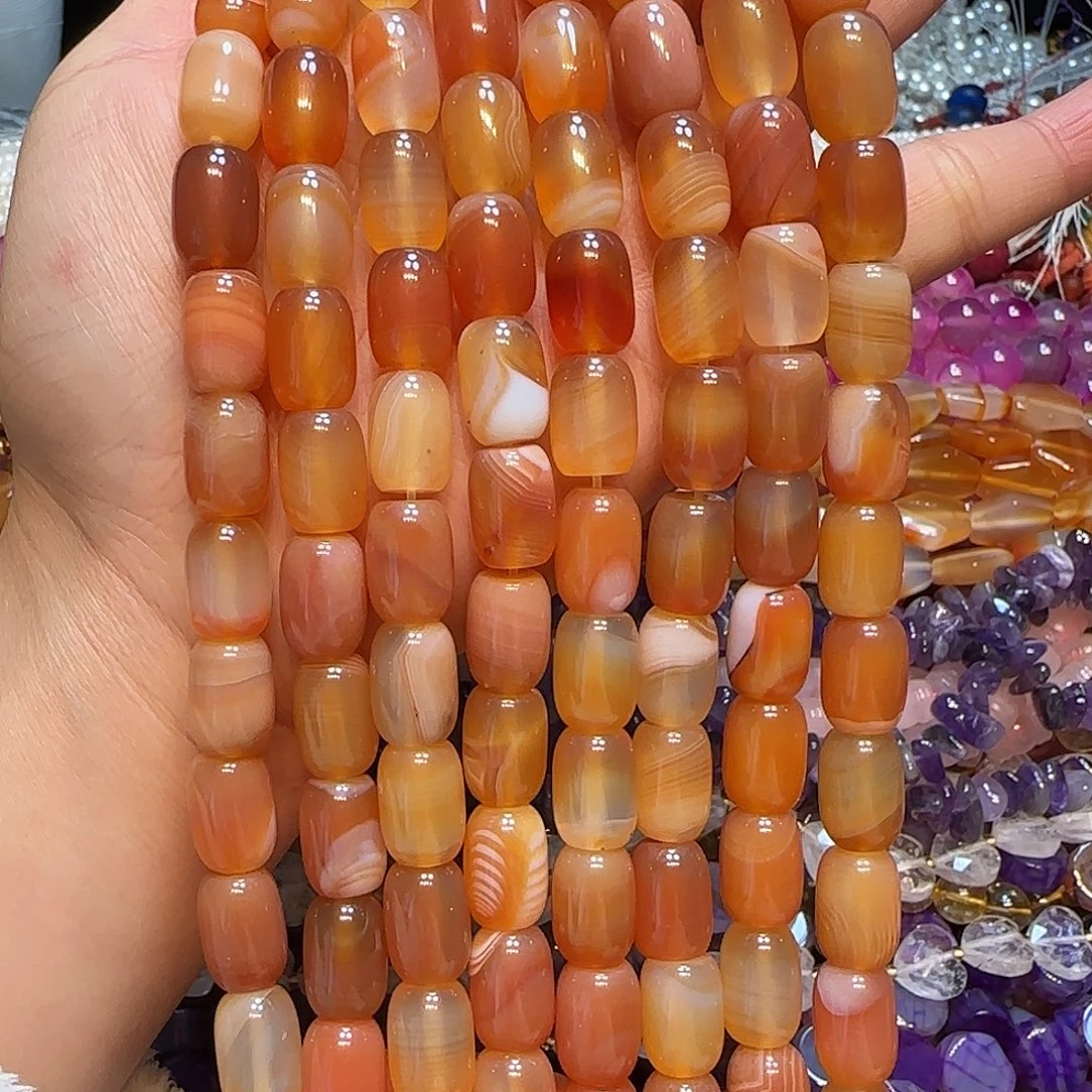 玛瑙/玉髓合金珠宝半成品盐源玛瑙桶一条