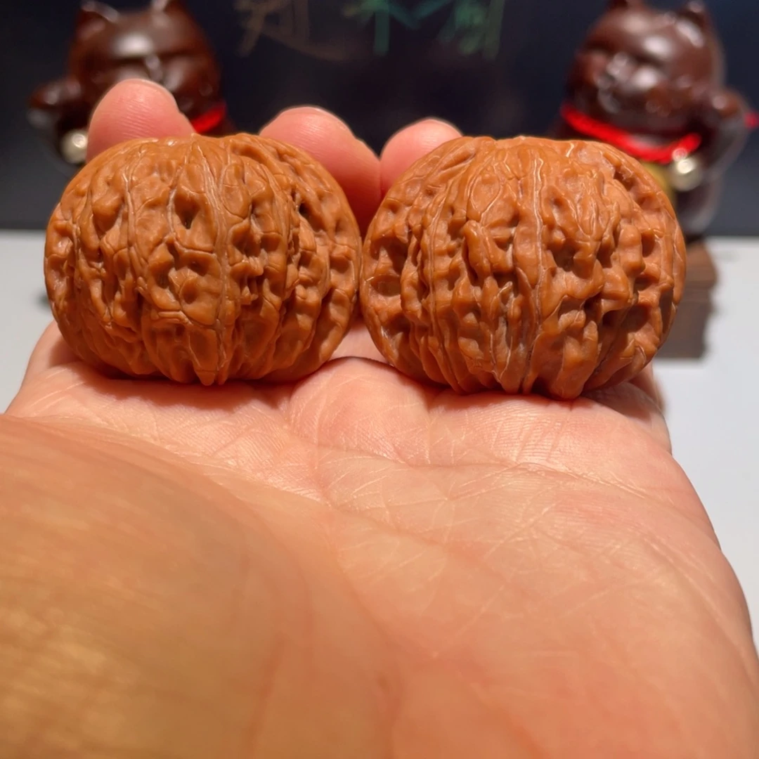 文玩核桃把件磨盘41全品