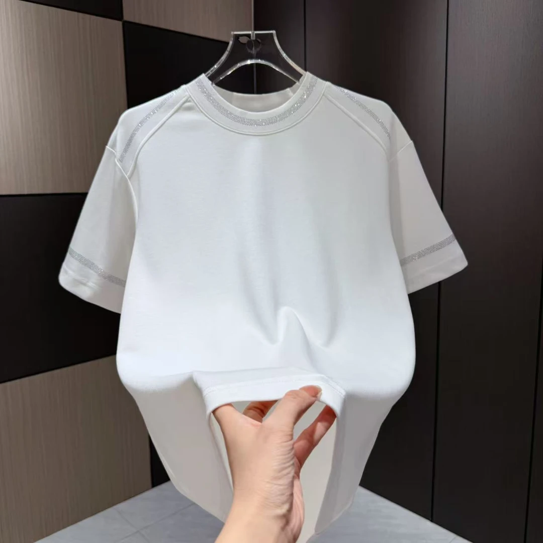 夏季男士纯色简约休闲经典款百搭短袖72256