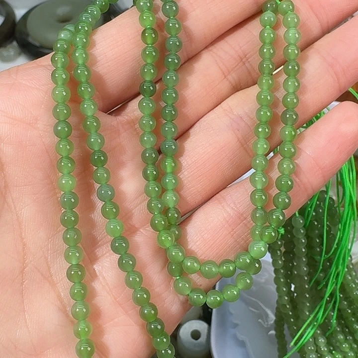 和田玉（碧玉）未镶嵌颈饰4mm