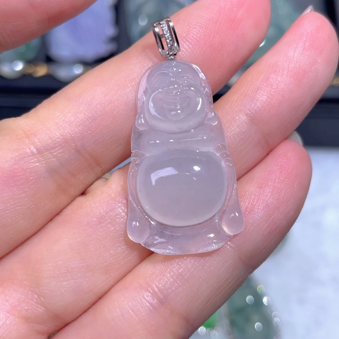 颈饰18K金镶嵌翡翠翡翠