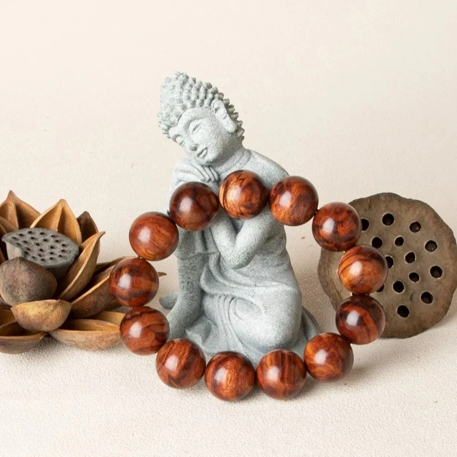 海南黄花梨圆珠手串精品老料12m  8804