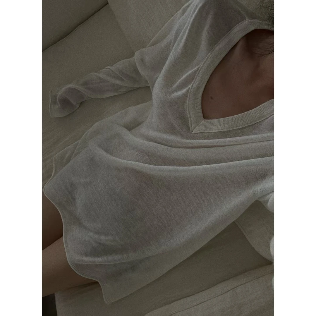 极简秋冬万能性感王炸慵懒质感针织打底毛衣