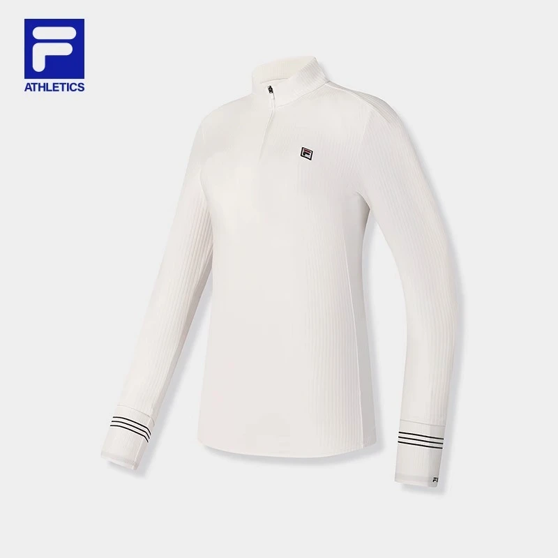 FILA斐乐女装【小标打底长T】2025新款网球运动基础上衣A11W513215F