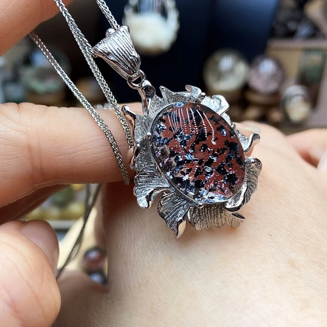 水晶项链银S925镶嵌冬***露