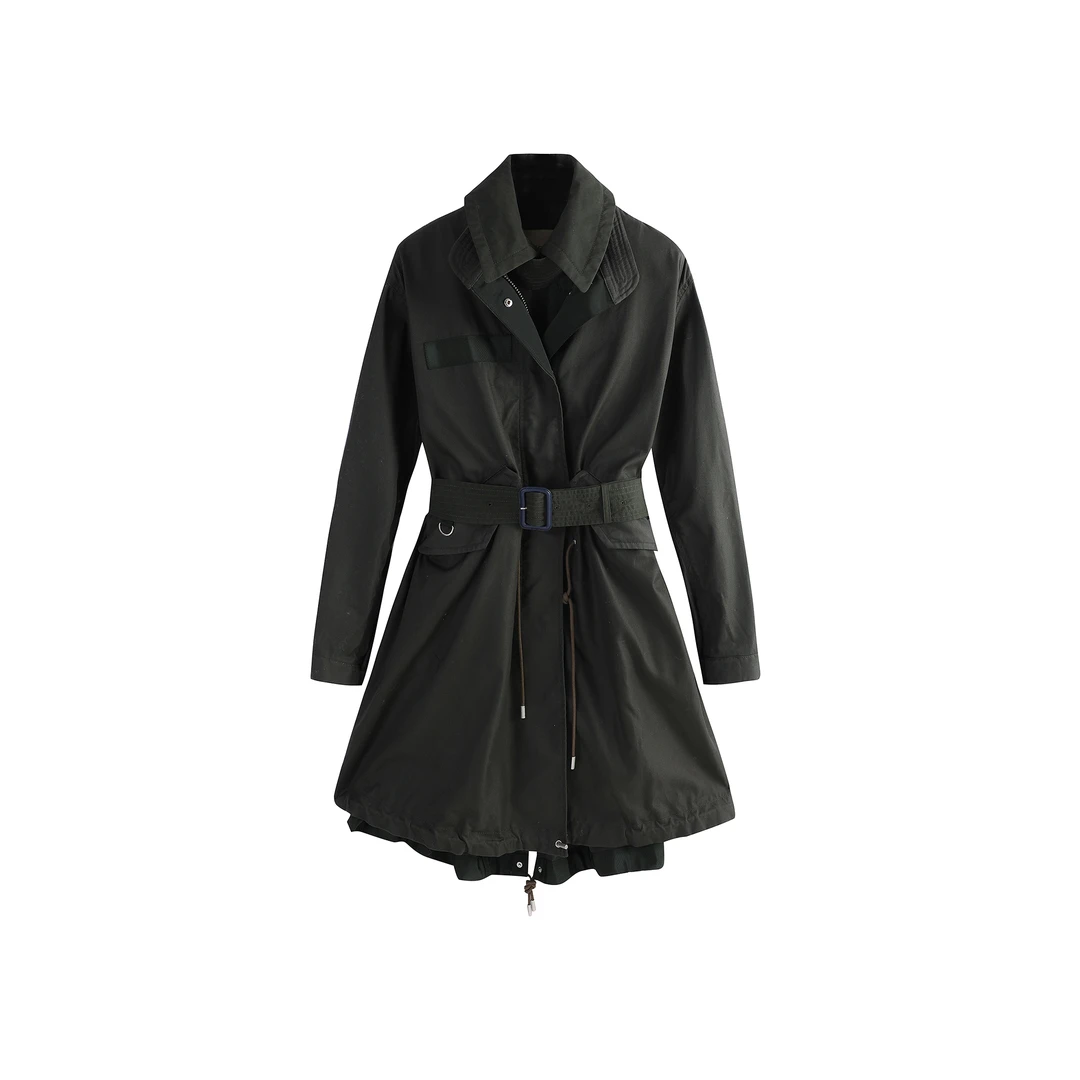 【解构】高级时尚假两件军工样式风衣HYLP1909-QF9002