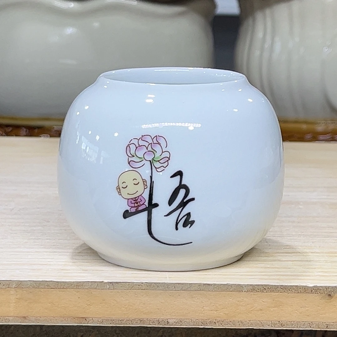 陶瓷绿植多肉微瑕花盆口径5.5*7.5打孔
