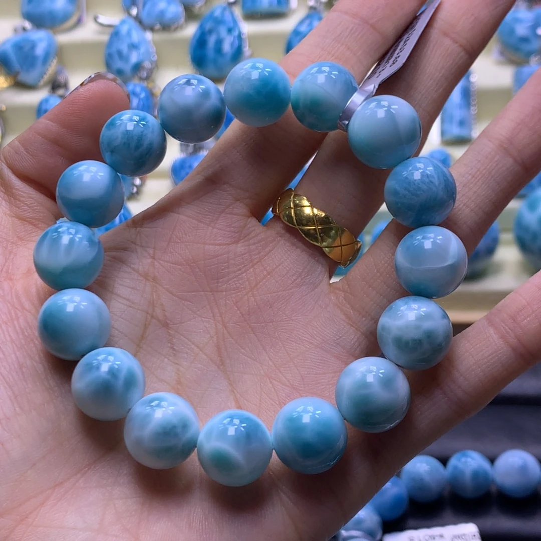 针钠钙石（海纹石）未镶嵌颈饰性价13m手串色差略异