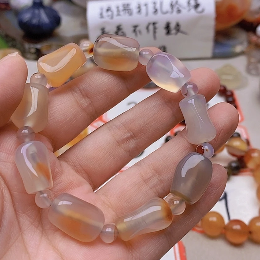【闪购商品】未镶嵌玛瑙/玉髓珠宝半成品然**物