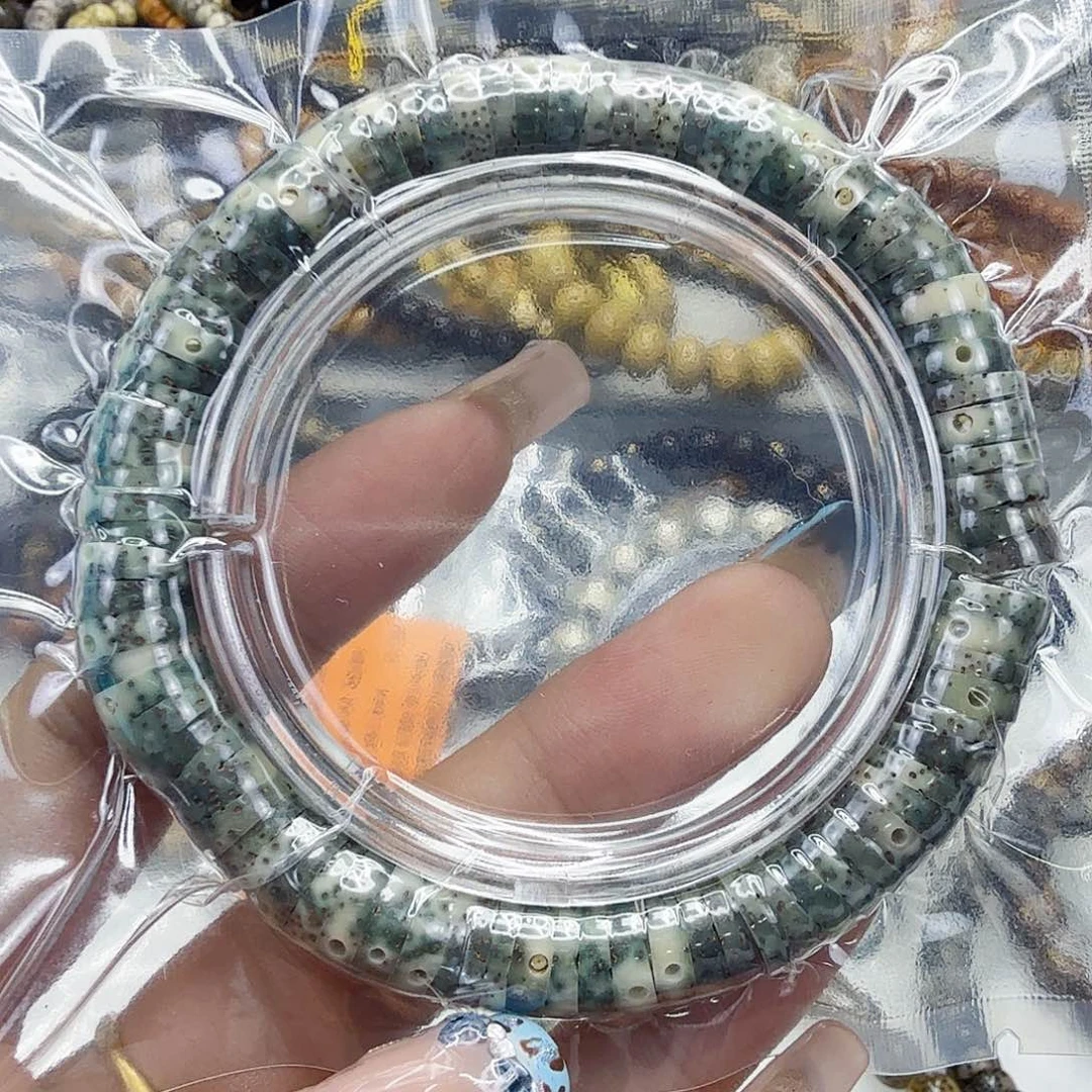 手串星月菩提79高端绿星月菩提薄切大肠10单圈