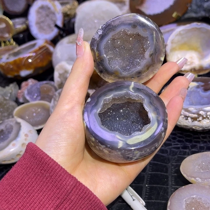 水晶未镶嵌珠宝半成品蓝晶盆