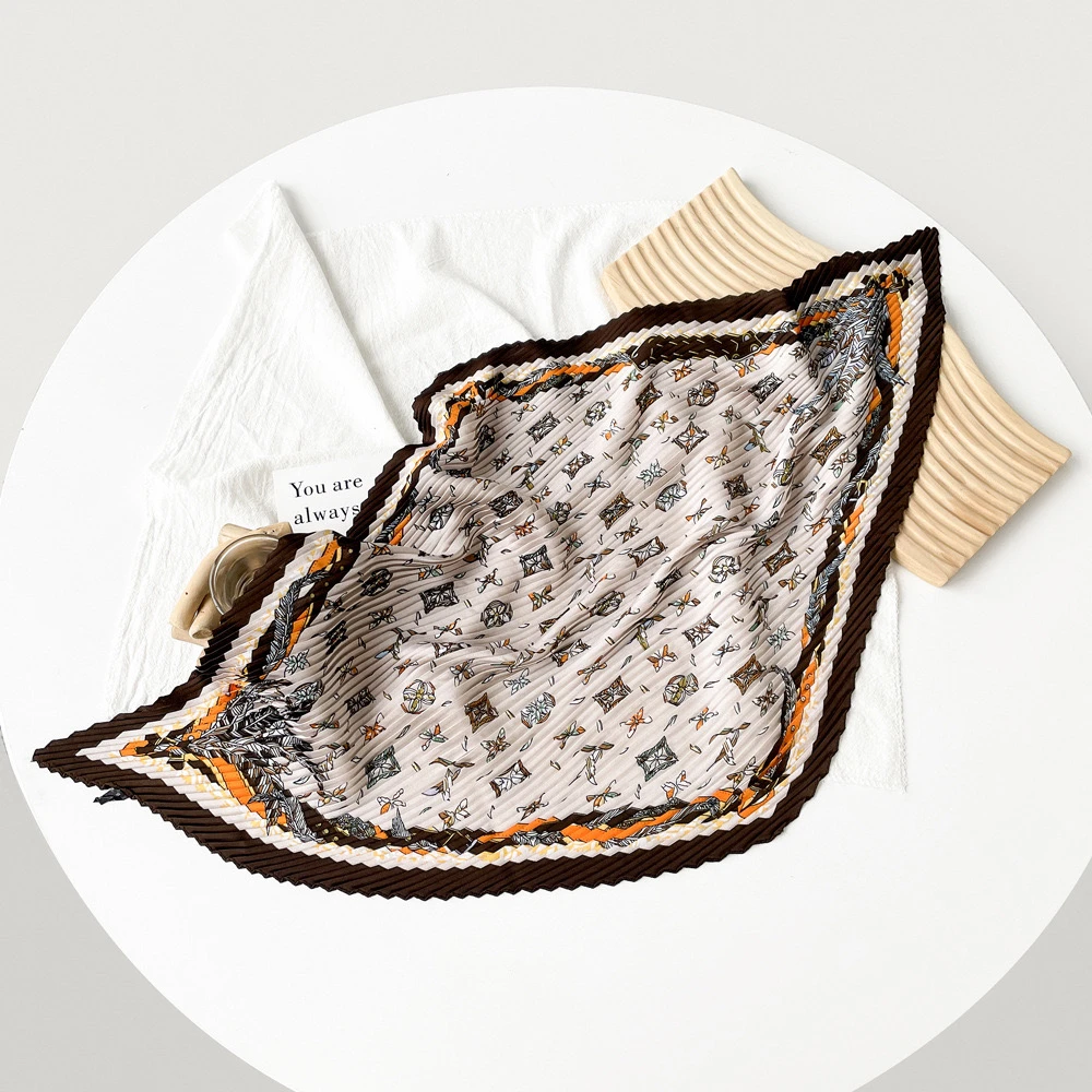 70cm压皱丝巾小方巾