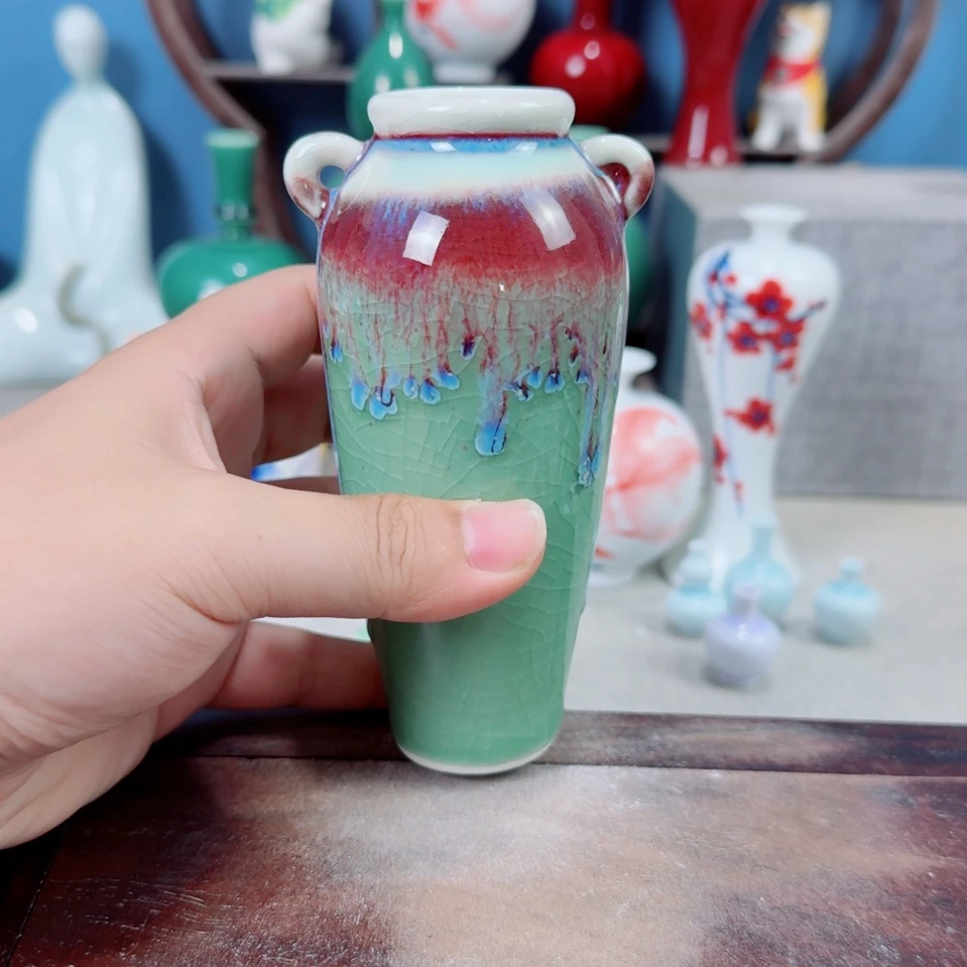 陶瓷手工小花器摆件