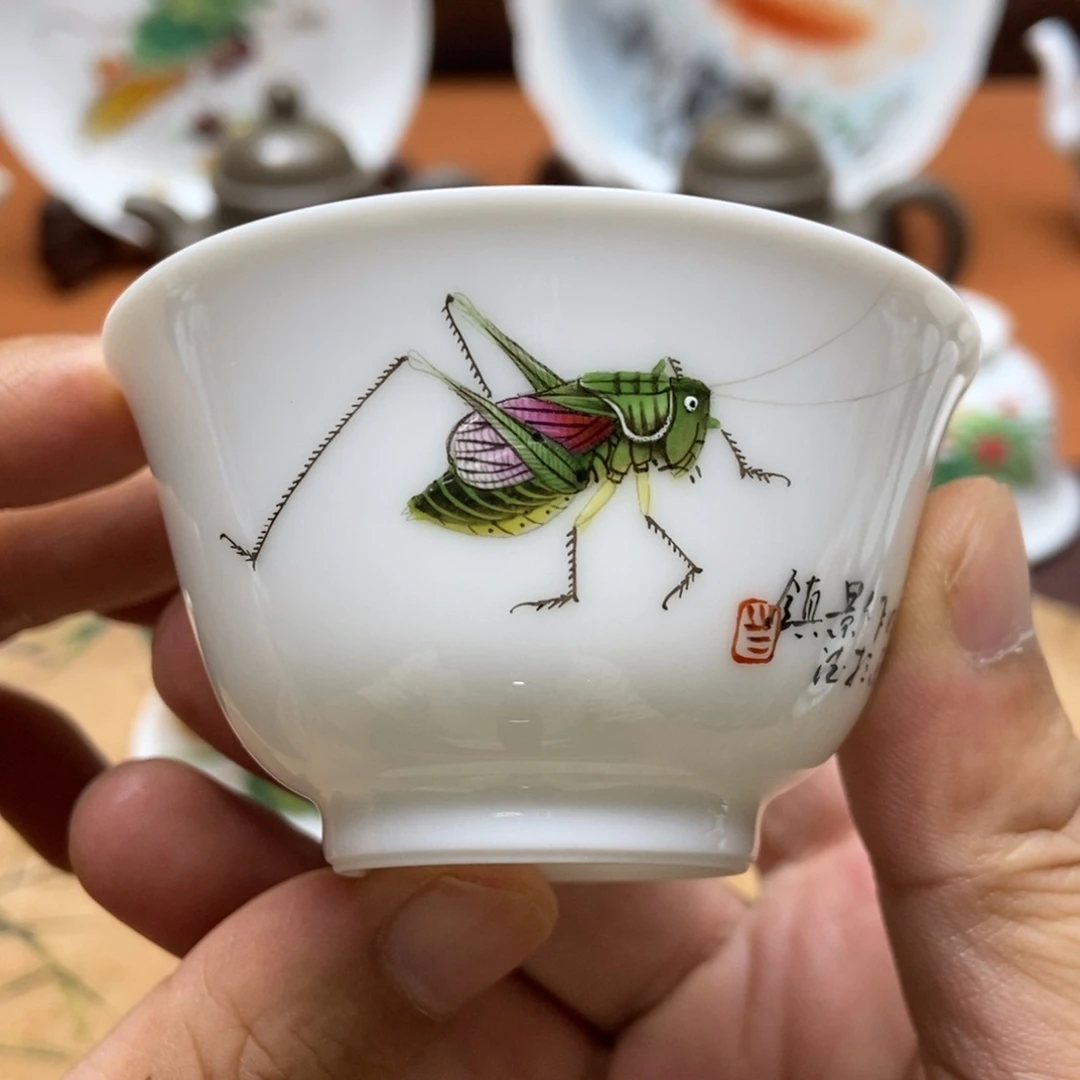 手工珐琅彩蝈蝈杯